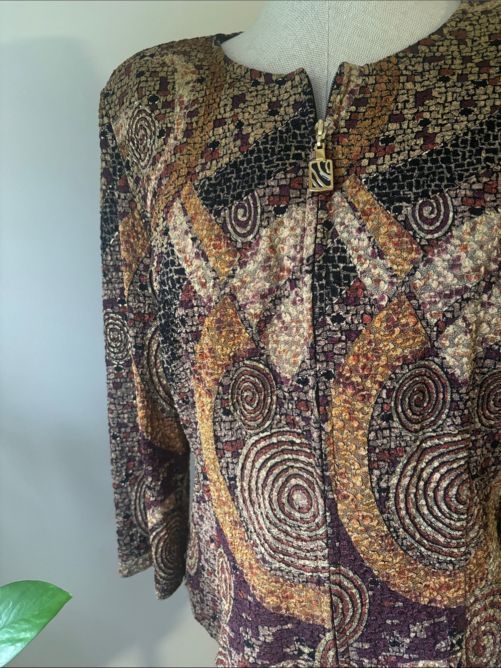 JOSEPH RIBKOFF vintage zip up blouse - Picture 3 of 8